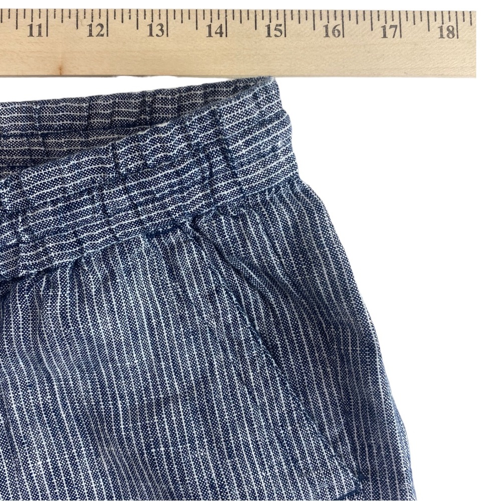 NWT Talbot's Women's Washed Linen Wide Leg Pants Striped Blue White Size 10P - Picture 9 of 10
